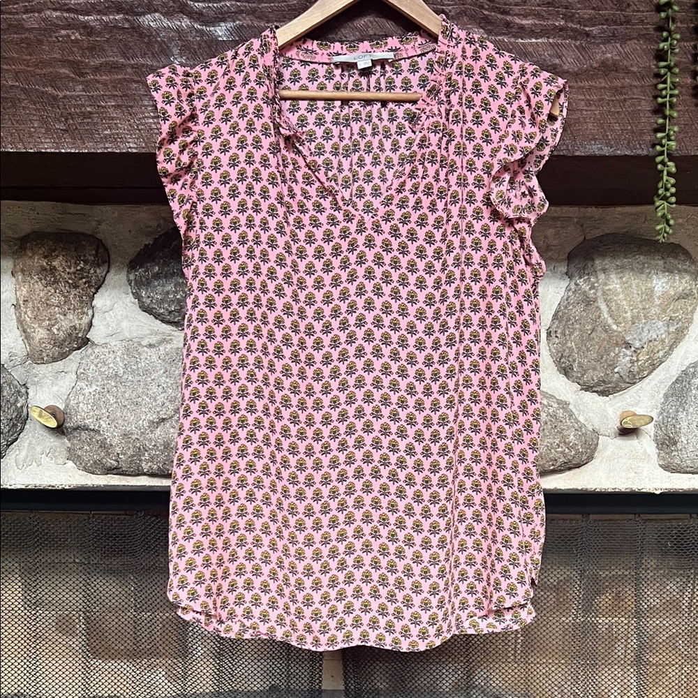 LOFT ruffle sleeve shell
